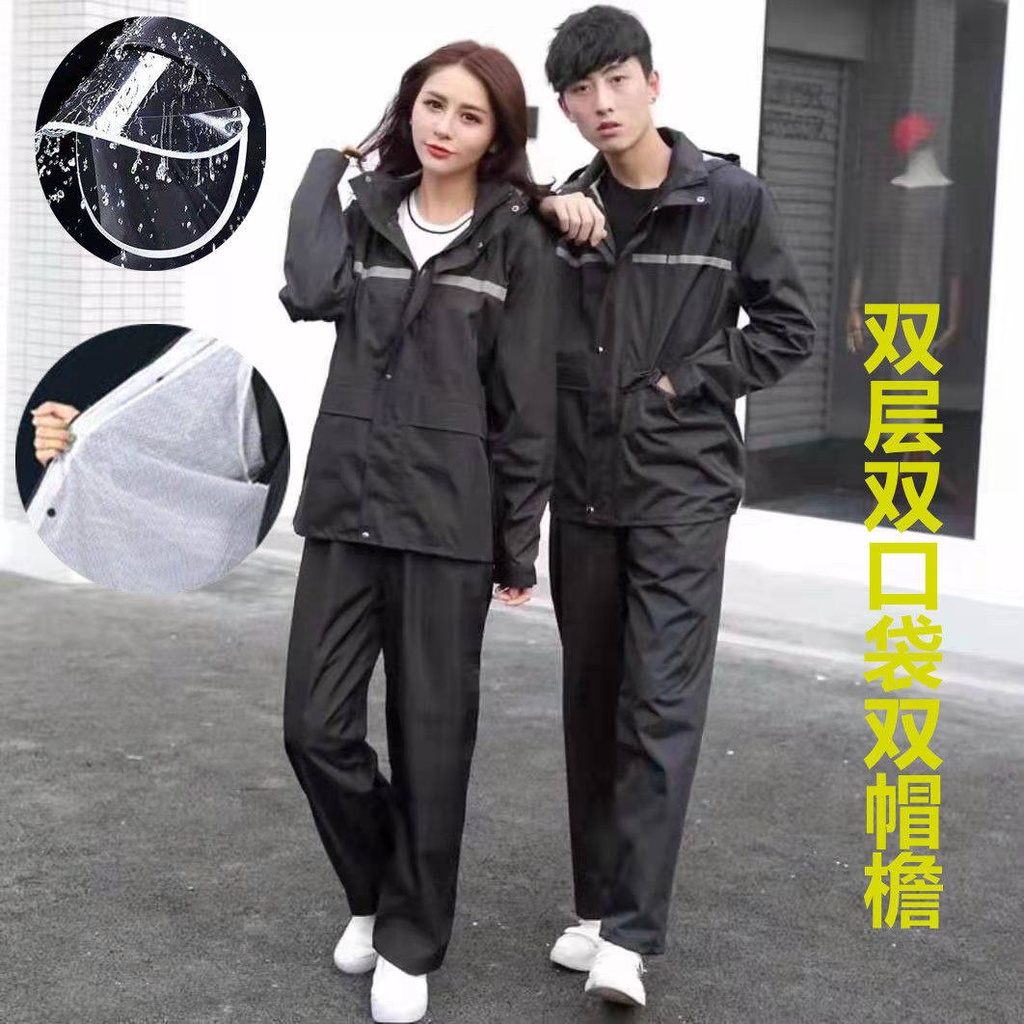 Bộ Quần Áo Đi Mưa Dài Có Tay Chống Nước Dành Cho Nam Và Nữ