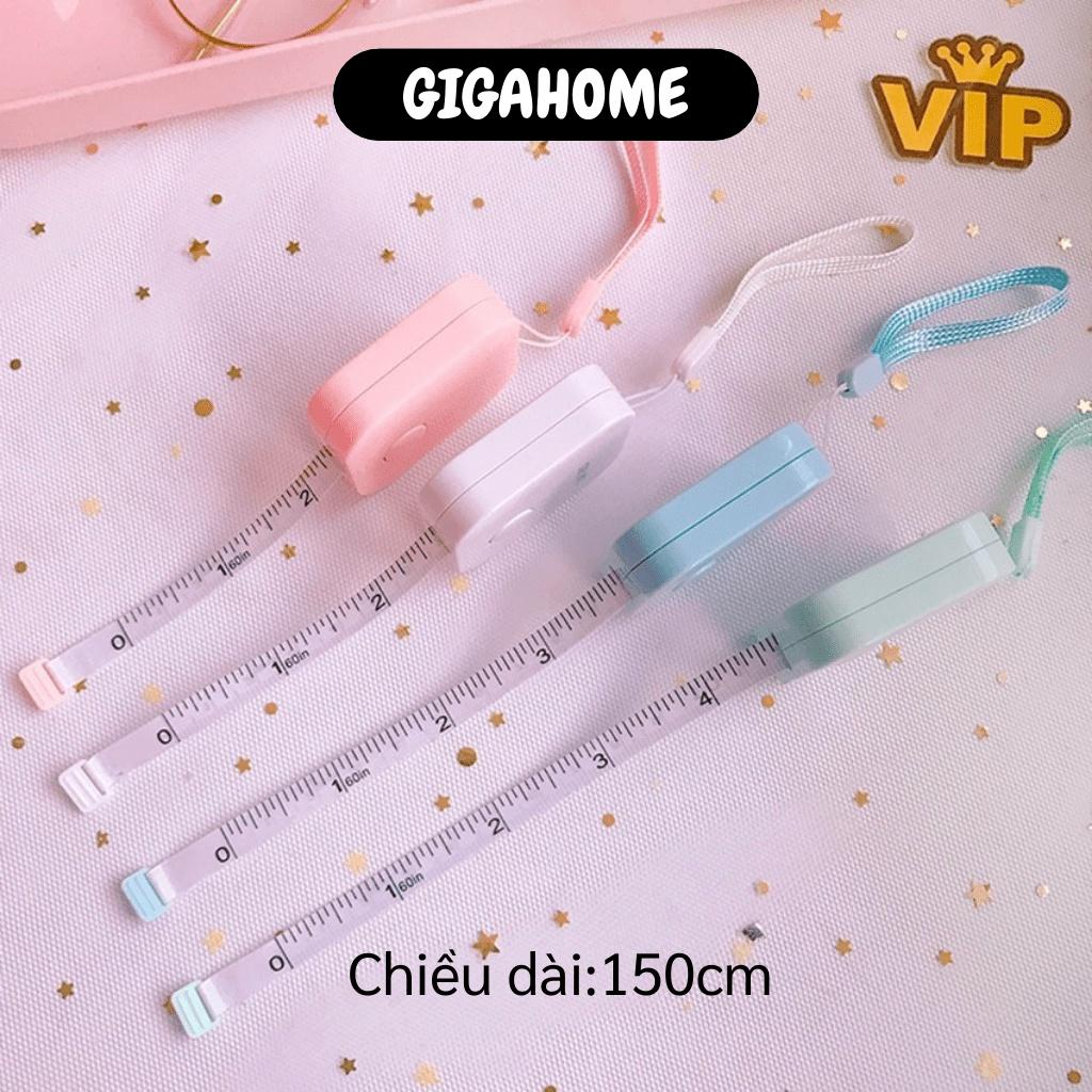 Cuộn thước dây mini GIÁ VỐN]Cuộn thước đo nhỏ gọn tiện lợi 1m5 có nút bấm thu dây tiện lợi 8501