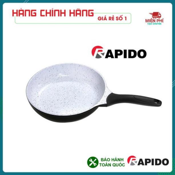 Chảo chống dính bếp từ, chảo từ men Đức Rapido 20cm, 24cm, 28cm, thân và đáy chảo bằng nhôm đúc nguyên khối