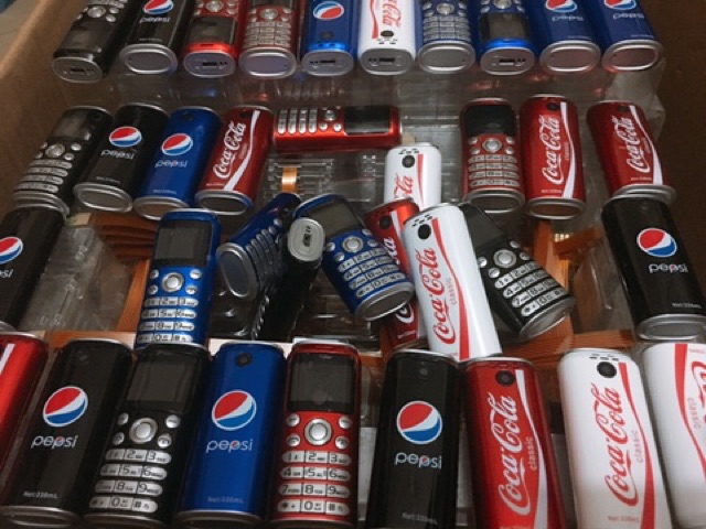 Máy điện thoại mini hình chai cocacola siêu lạ 2 sim, chụp ảnh, blutooth.