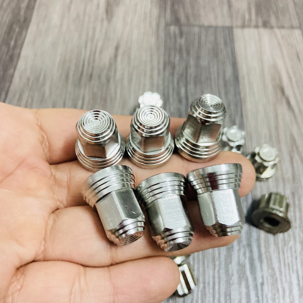 Tán inox lổ 10ly vành nhỏ V1, V2 sử dụng bắt cốt gắp các dòng xe WAVE, RS, WAVE S, FU 125, FU LED