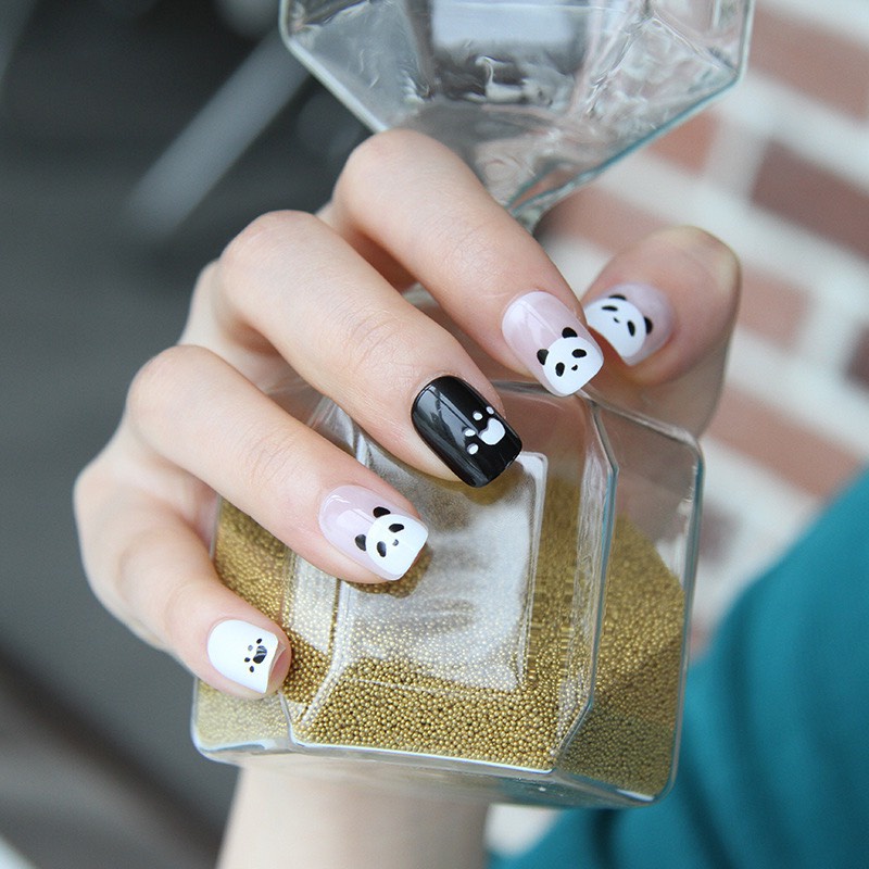 Set 24 móng tay 3D chống nước vẽ nghệ thuật màu sắc đẹp Nail Mây ZB