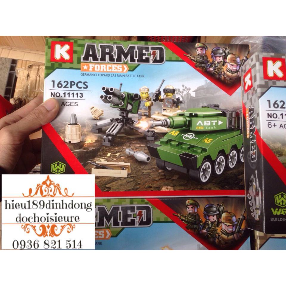 Lắp ráp xếp hình Lego City 11113 : Các loại xe tank quân sự (Khách chat chọn mẫu hoặc shop gửi mẫu ngẫu nhiên)