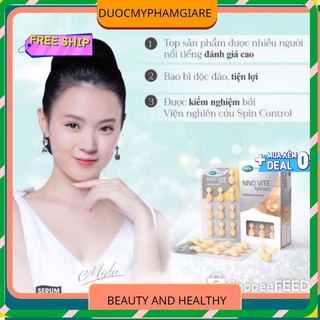 NNO VITE DẠNG VỈ 30 viên nang mềm giúp trắng da trắng sáng