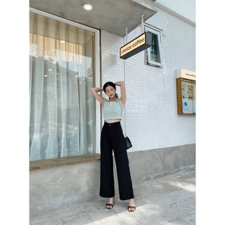 YU CHERRY | Áo nữ Pattern Neck Croptop YA376