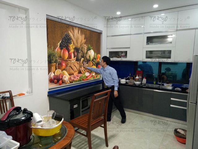 Rèm cuốn tranh tokyo tính m2