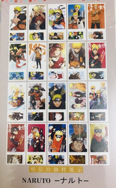 Bộ 188 ảnh poscard anime naruto, postcard naruto