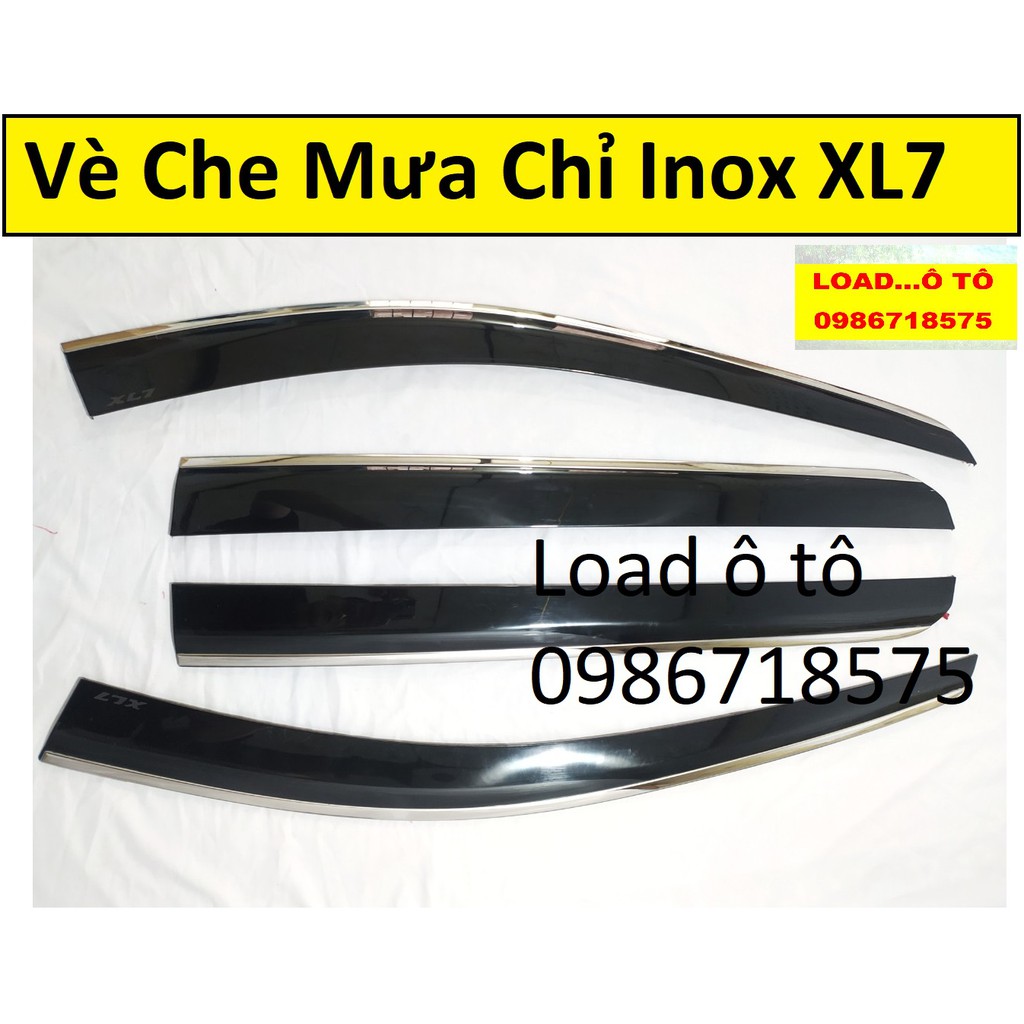 Bộ Vè Che Mưa Chỉ Inox Xe Suzuki XL7 2022-2020 Cao Cấp Nhất Thị Trường Có Chữ XL7