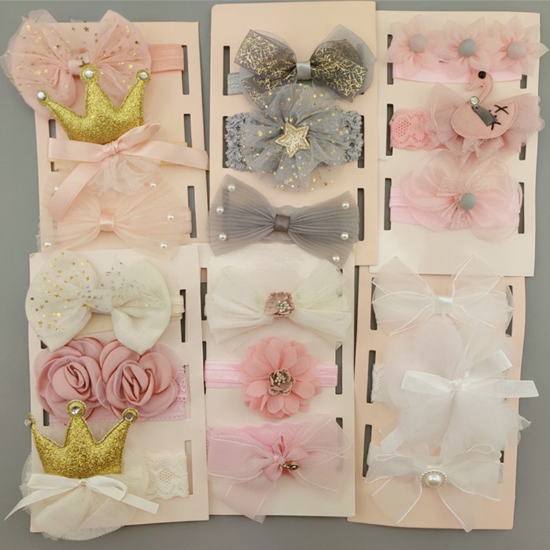 Set 3 Băng Đô Hoa Xinh Xắn Cho Bé Gái