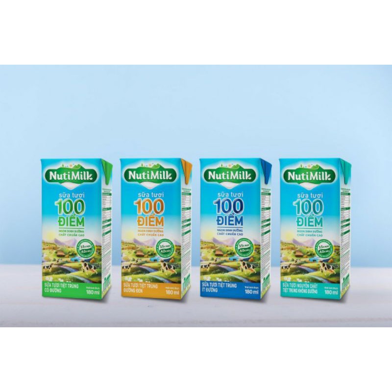 Sữa Tiệt Trùng NutiFood Không Đường 180ML