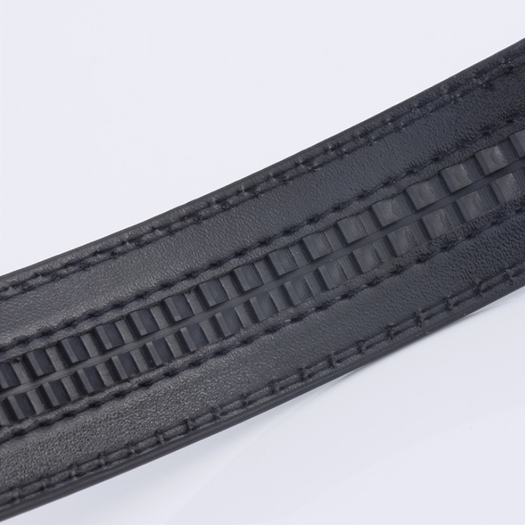 Thắt lưng nam, thắt lưng da chất đẹp, khóa tự động cao cấp, mặt đen bóng thời trang nam tính lịch lãm