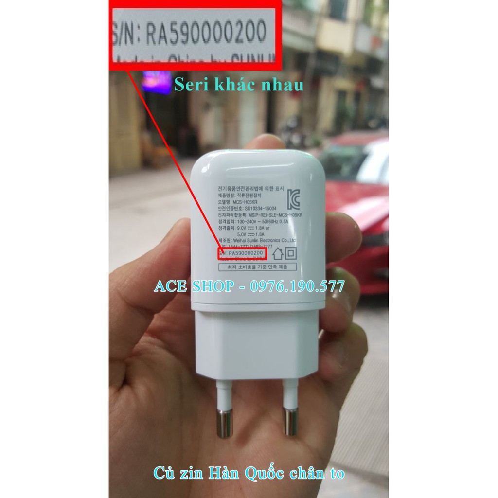Bộ Củ sạc+cáp nhanh fast charge Zin hãng LG V10 V20 V30 G4 G5/G30/G40.... Fast Charge