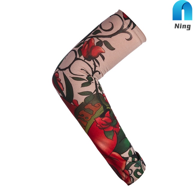 Bộ 6 Găng Tay Chống Tia Uv Họa Tiết Xăm Hình Sáng Tạo Dành Cho Hoạt Động Thể Thao Ngoài Trời