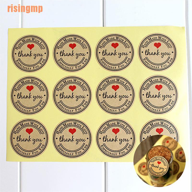 Set 12 / 60 / 120 Sticker In Chữ Thank You 38mm