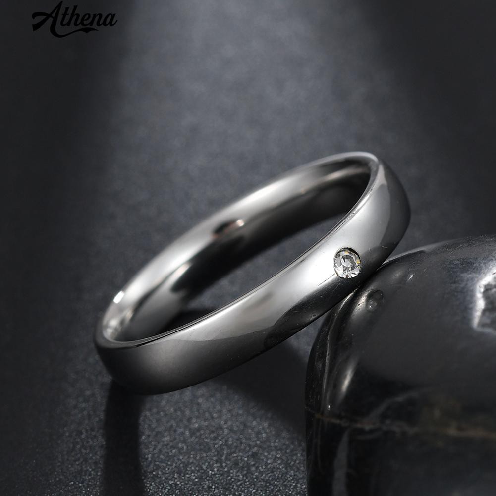 Nhẫn Inox ĐíNh Kim Cương Giả LấP LáNh ThờI Trang Cho Nữ