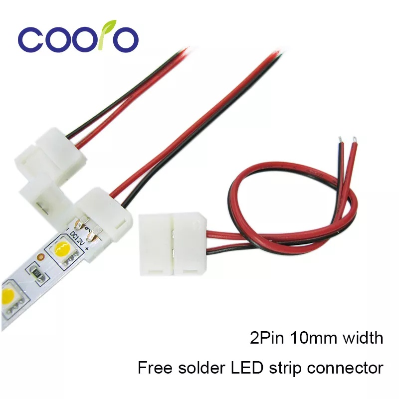 Cút nối đèn led 2 dây không hàn cho led 12V 24V rộng 8mm 10mm cho led 2835 và 5050