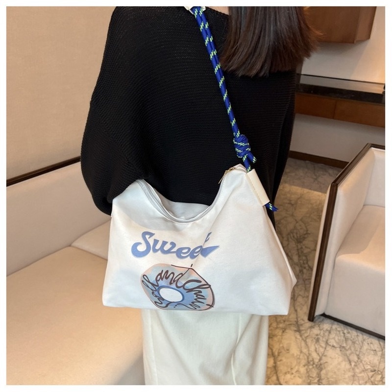 Hàng Trăm Và Một Túi tote Đeo Vai Bằng Vải canvas Kích Thước Lớn Thêu Trang Trí Mới 2022 NB00196
