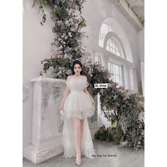 ĐẦM TẦNG DUÔI TÔM KẾT HẠT FULL Size S/M/L/XL ( ảnh và video do chủ shop tự quay )