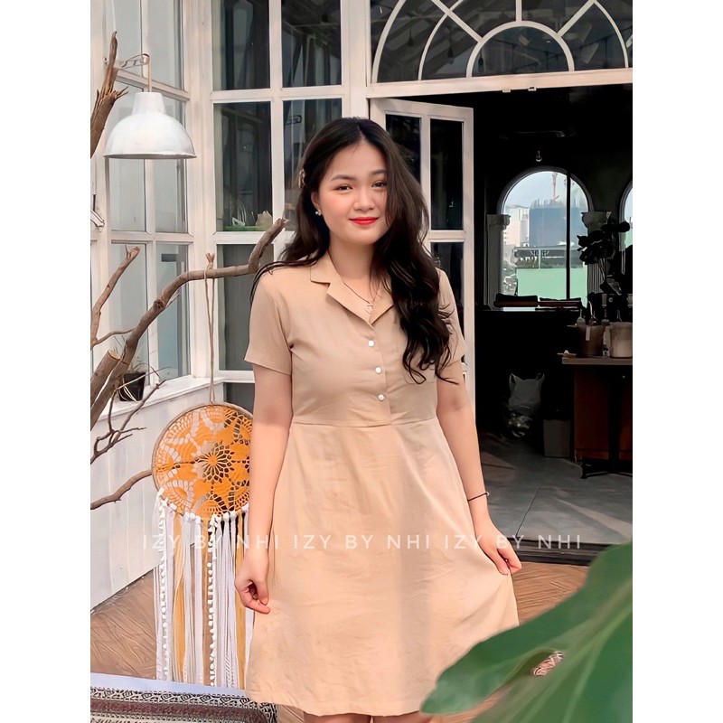 VÁY ĐẦM BIGSIZE CÓ CỔ DÁNG SUÔNG DÂY ĐAI BUỘC 2 KIỂU - DAILY DRESS - IZYBYNHI | BigBuy360 - bigbuy360.vn