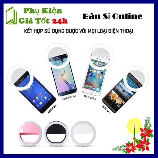 Đèn Led Kẹp Điện Thoại - Đèn Hỗ Trợ Chụp Hình Selfie (kèm pin AAA)