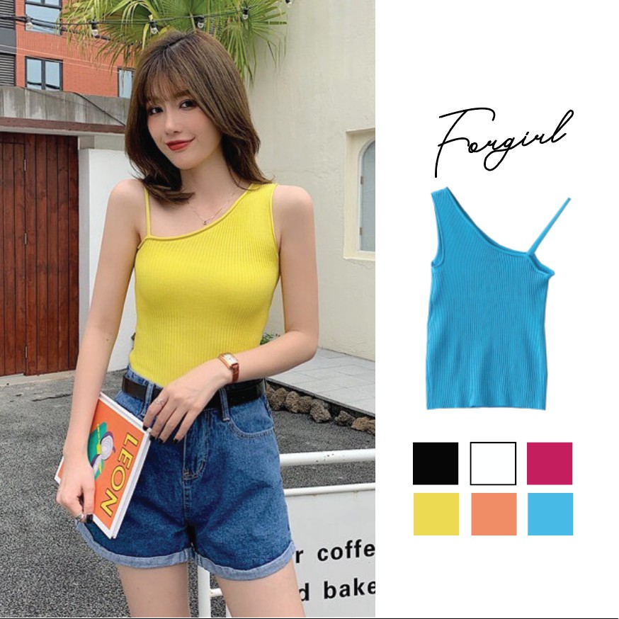 Áo crotop chéo vai Forgirl điệu đà phpng cách Hàn Quốc