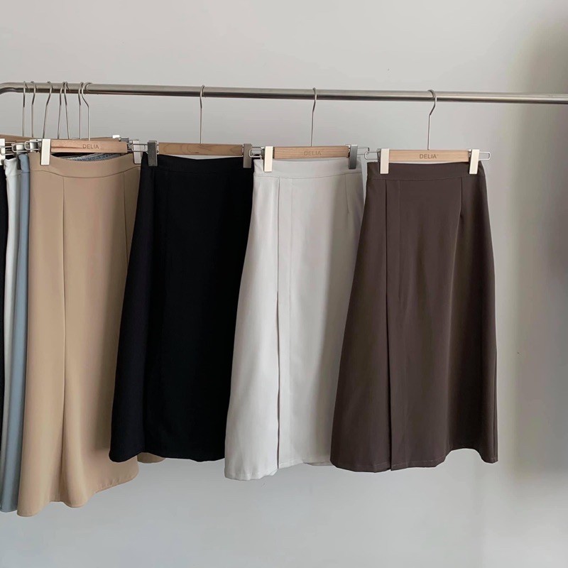 [Mã SKAMCLU7 giảm 10% tối đa 50K đơn 0Đ] 9922 CHÂN VÁY KAKI XẺ CAO CHUN SAU | BigBuy360 - bigbuy360.vn