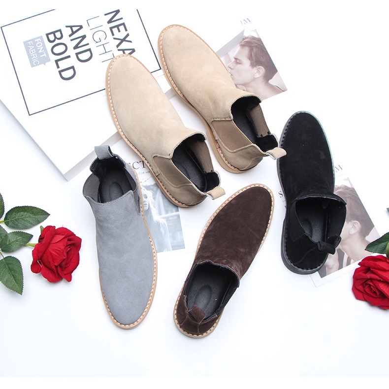 Giày Boot (bốt) Chelsea, giày cổ cao big size cỡ lớn EU:45 cho nam chân thon cân đối