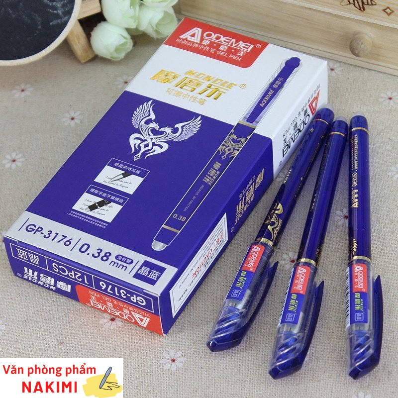 Bút bi gel tẩy xoá được GP-3176 0.38mm, bút mực nước có đầu tẩy xoá được đồ dùng học tập làm quà tặng văn phòng phẩm B23