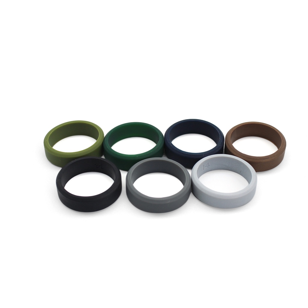 1 Nhẫn Thể Thao Bằng Silicon Mềm Rộng 8mm Không Gây Dị Ứng Cho Nam Và Nữ