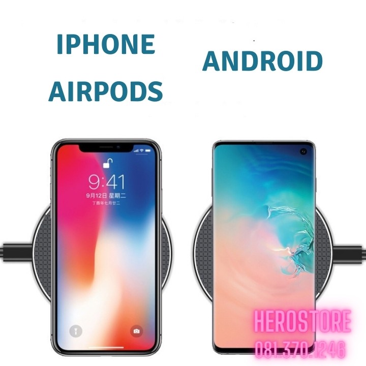 Đế Sạc Nhanh Không Dây Cho iPhone X/XS/ 11 Pro Max, Samsung, Xiaomi, Oppo, Android