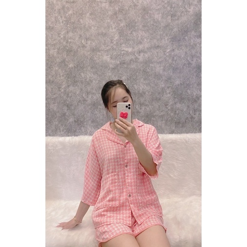 Bộ Đồ Pijama - Bộ Lụa Mai Ngô Dơi Tay Cộc , Quần Cộc[Hàng Đẹp, Lụa Mát Mịn] Không Nhăn, Không Bai Giãn, Không Phải màu | BigBuy360 - bigbuy360.vn