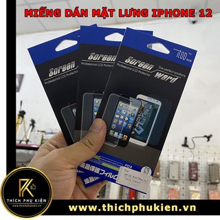 Miếng Dán Mặt Lưng Trong Dẻo iPhone 12/Pro/12 Mini/ 12 Pro Max hãng iTop