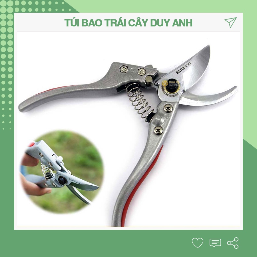Kéo cắt cành cây mini nhật bản SADA 210 tỉa cành cây trên cao ,SIÊU SẮC BÉN