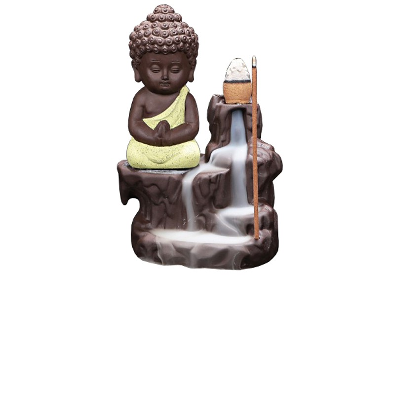 Thác khói đốt trầm hình Phật - Khuyến mại 10 nụ trầm hương (CB-Shop) | BigBuy360 - bigbuy360.vn