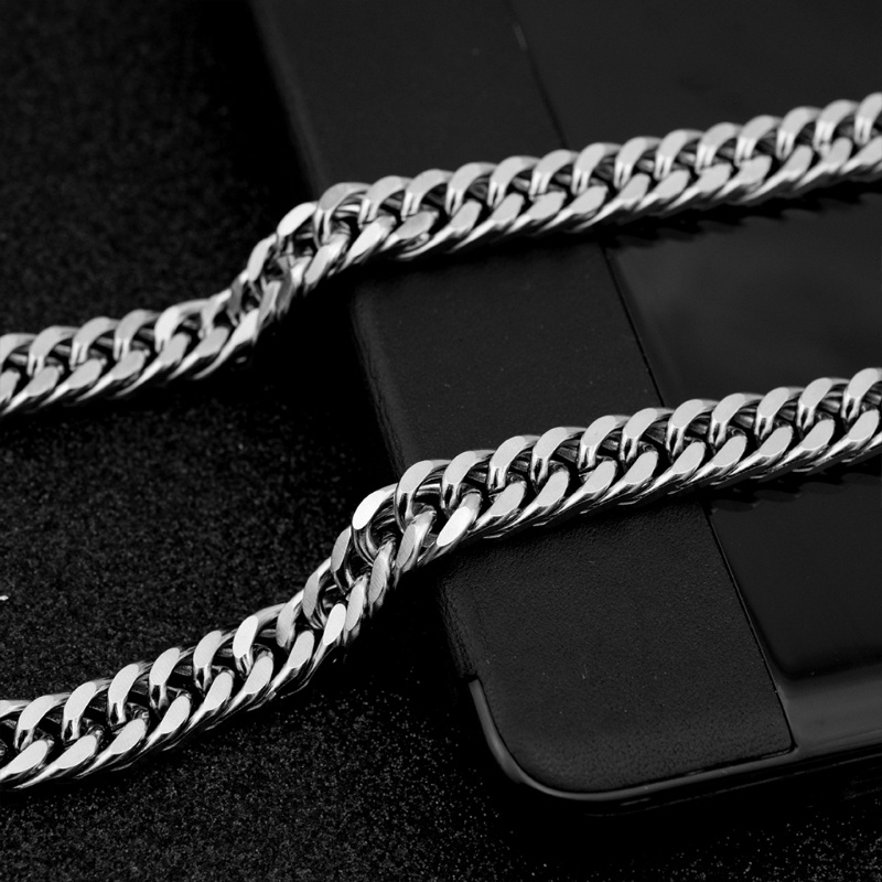 Vòng Tay Dây Xích Bằng Thép Không Gỉ Phong Cách Hip Hop Thời Trang Cho Nam Và Nữ