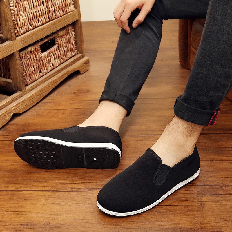 Giày Lười Vải Nam công sở lịch lãm thích hợp đi học đi làm phong cách Giày Mọi thanh lịch, đế chống trơn trượt tiện lợi | BigBuy360 - bigbuy360.vn