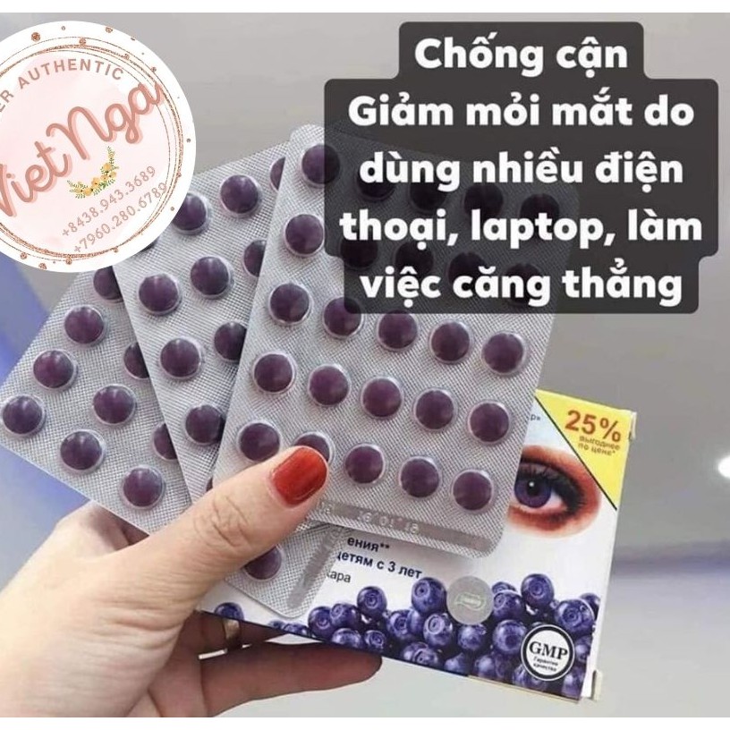 VIÊN SÁNG MẮT VIỆT QUẤT CỦA NGA BẢO VỆ MẮT, BỔ SUNG VITAMIN VÀ KẼM | BigBuy360 - bigbuy360.vn