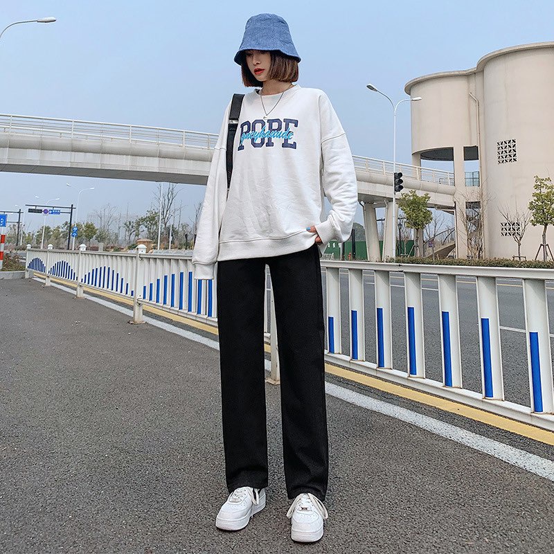 [Mã  NHUNNHUG9 giảm 5k đơn 100k] Quần jeans BAGGY NỮ, jean bò ống suông, rộng style HÀN QUỐC HOT HIT 2021 | BigBuy360 - bigbuy360.vn