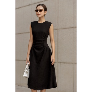 Olv - đầm ciara pleated midi dress