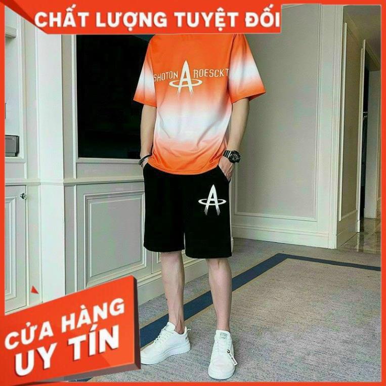 Đồ bộ thể thao nam thun lạnh mặc mát kèm ảnh thật K085 2 màu Trắng và Đen