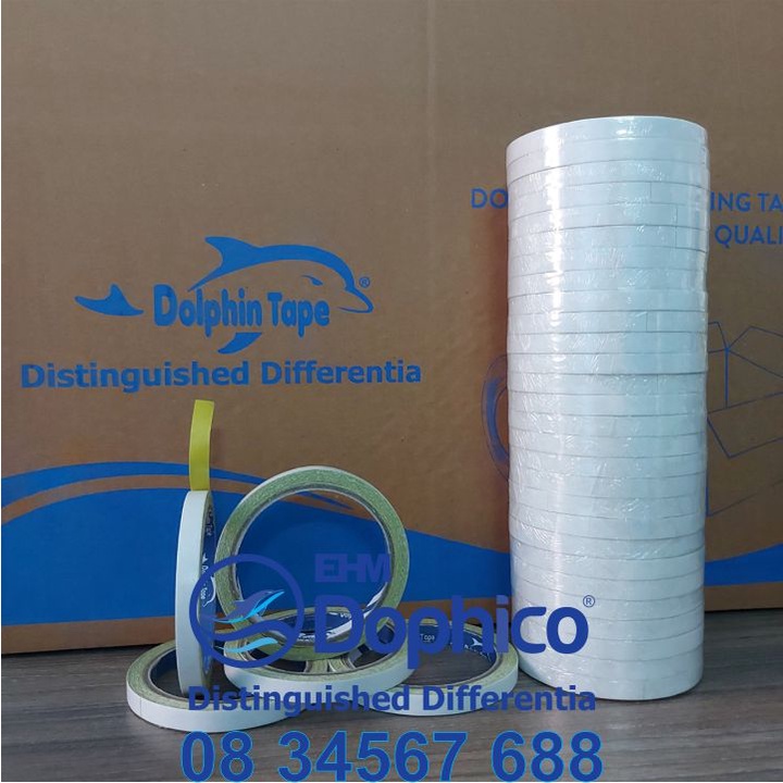 Băng dính 2 mặt vàng thêu bản rộng 10mm – Dùng trong công tác VPP, dán hồ sơ, bao thư, bưu thiếp, hộp quà tặng