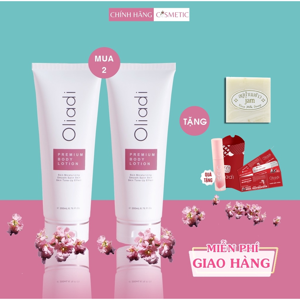 [MUA 2 TẶNG 1] COMBO 2 TUÝP Kem Body Oliadi Dưỡng Trắng Toàn Thân Với Công Nghệ Hạt Nano Phân Tử 200ml Chính Hãng