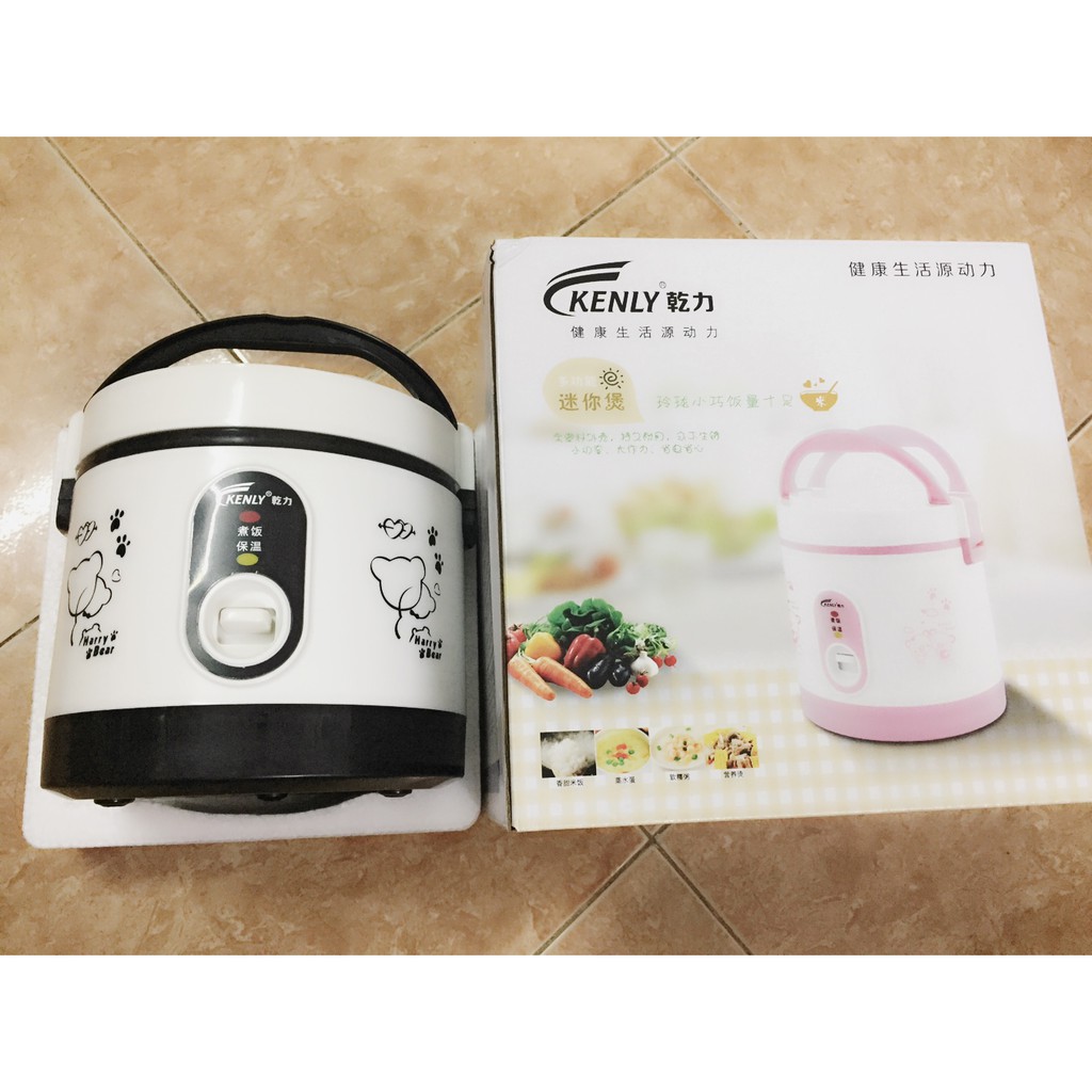 Nồi cơm điện mini KENLY có quai xách - Bảo hành 3 tháng | BigBuy360 - bigbuy360.vn