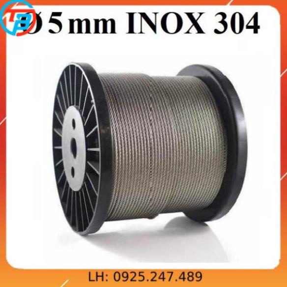 Dây cáp INOX 304 Phi [ 5mm ] CÁP THÉP Thái Bình VinàN