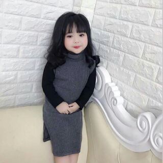 Set váy len tăm 2 chi tiết cho bé