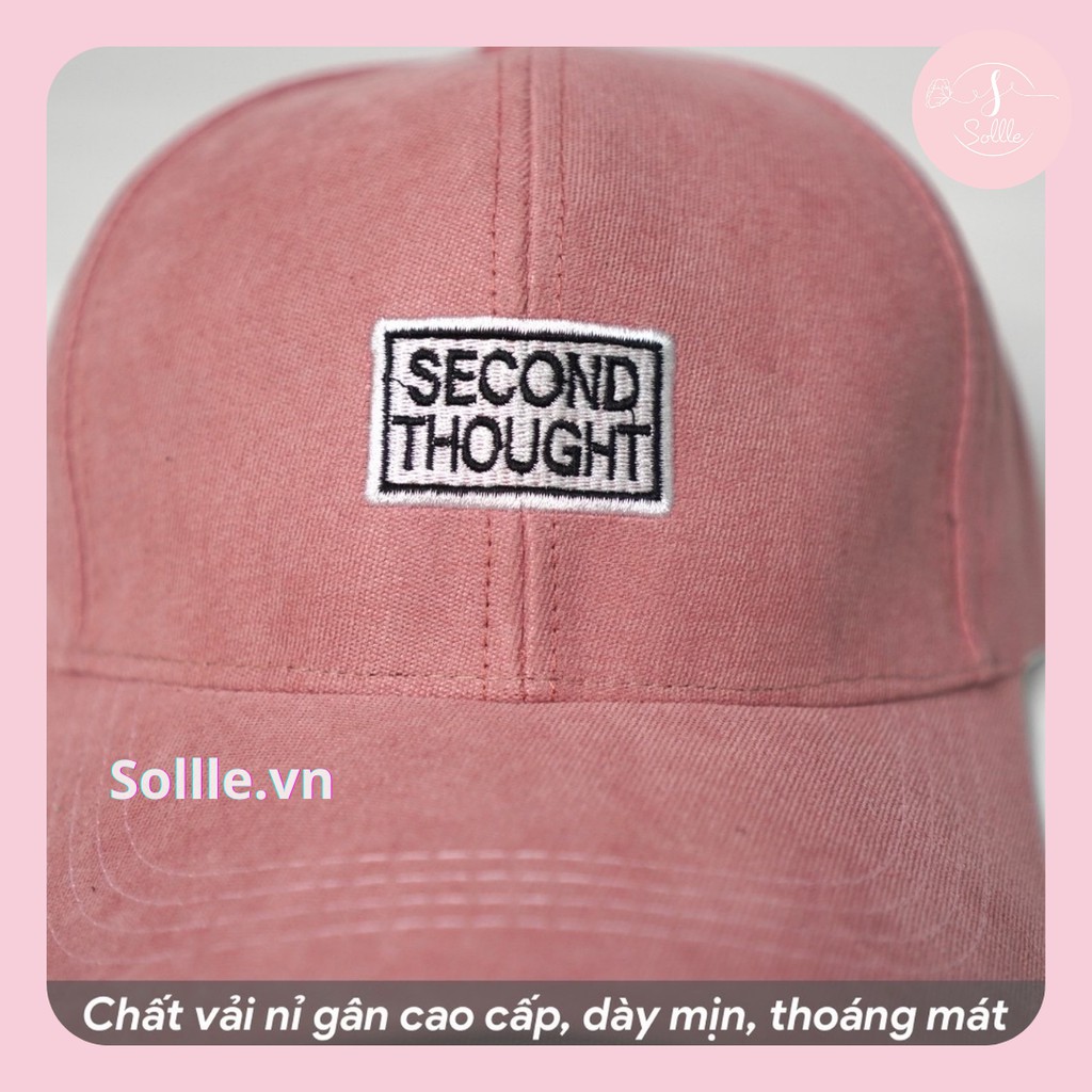 Mũ lưỡi trai Sollle vải cotton Ulzzang Hàn Quốc, nón bóng chày nam nữ Unisex M03L