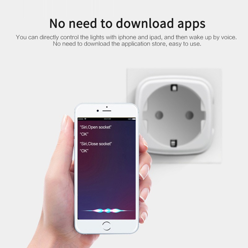 Ổ cắm thông minh kết nối Wifi US / EU 100-240V điều khiển từ xa cho giám sát qua ứng dụng HomeKit