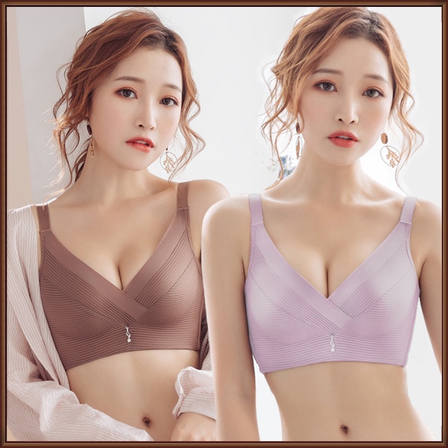 Áo Ngực Lưới Không Đường May Phối Ren Mềm Mại Thoáng Khí Có Thể Điều Chỉnh Dành Cho Nữ