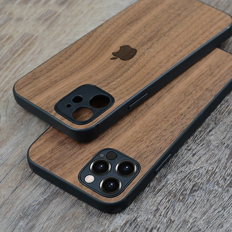 Ốp điện thoại gỗ đơn giản cho iPhone 12 / 12pro Max