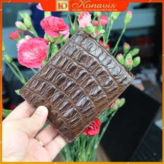 Ví ngang cầm tay nam Konavis da cá sấu làm từ gai lưng cá sấu - CW03-02L